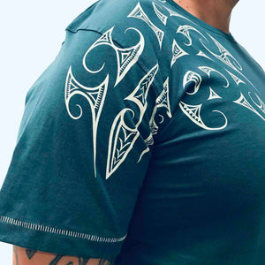 Mens Maori T Shirt-100% Cotton-Kia Kaha