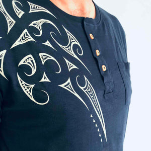 Mens Maori Grand Pa T Shirt-100% Cotton-Kia Kaha